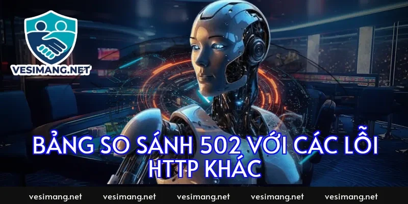 Bảng so sánh 502 với các lỗi HTTP khác