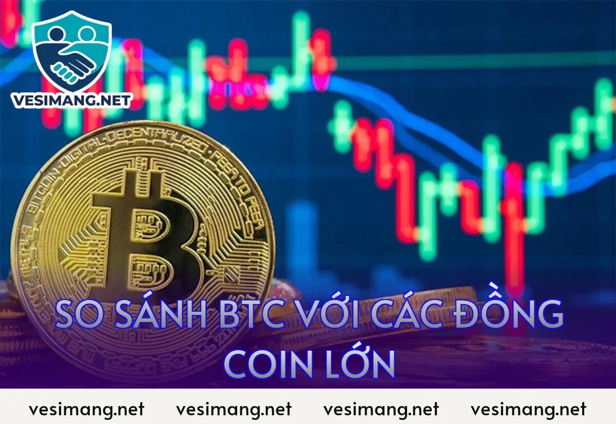 so sánh btc với các đồng coin lớn