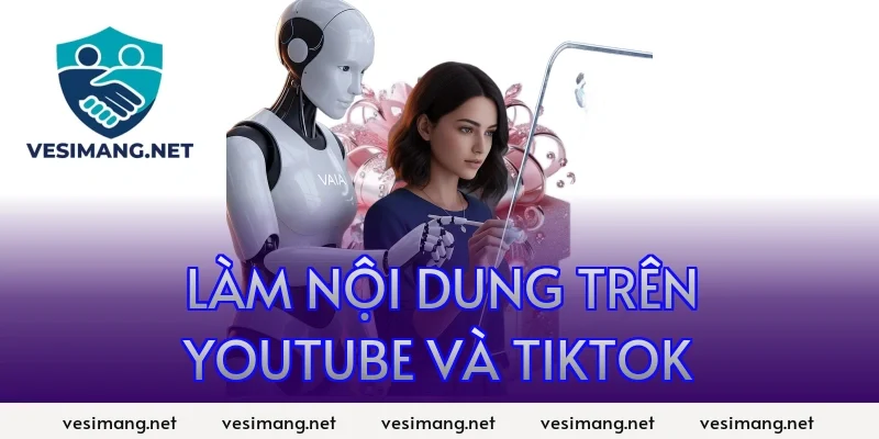 Làm nội dung trên YouTube và TikTok